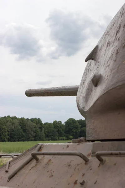 Tanque Histórico Segunda Guerra Mundial Segundo Plano Floresta — Fotografia de Stock