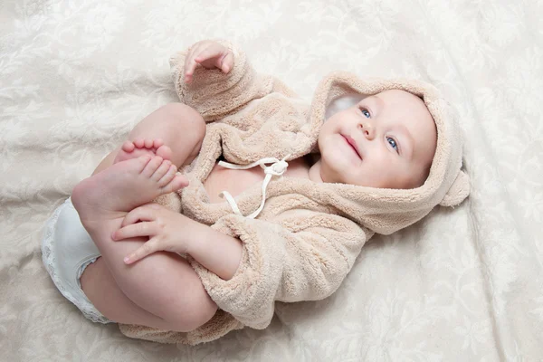 Porträtt av en vacker baby Stockfoto