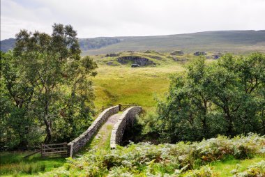 küçük packhorse Köprüsü moorland ayarı