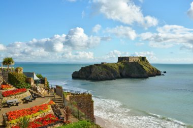 St catherines Adası, tenby, bir yaz gününde
