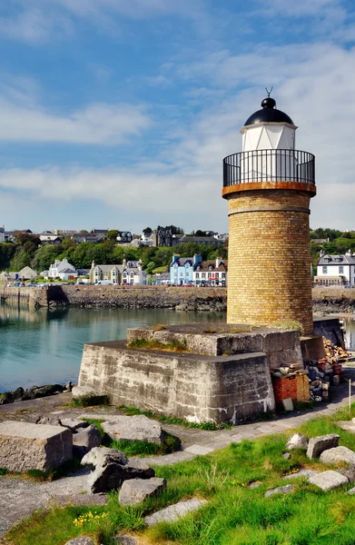 Portpatrick deniz feneri ve liman — Stok fotoğraf