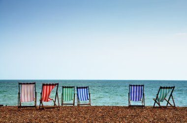 şezlonglar brighton Plajı