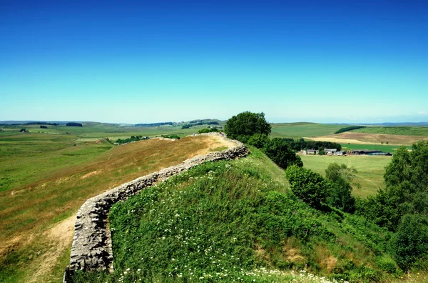 Hadrians 墙、 诺森伯兰 — 图库照片