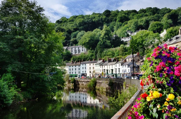 Matlock bath och floden derwent — Stockfoto