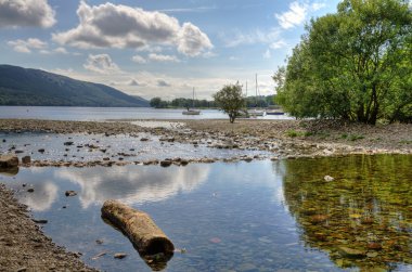 coniston su kıyısında oturum