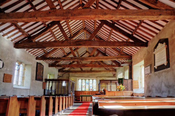 Interior of St Anthonys Church, Cartmel Fell