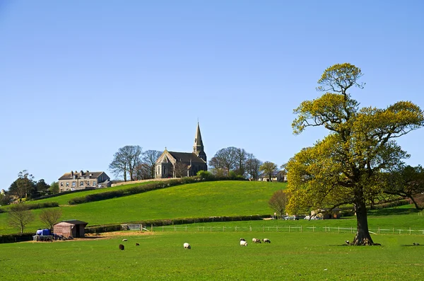 View of Bardsea Church with trees — Stock Photo, Image