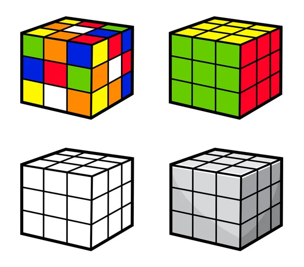 Kubus puzzel — Stockvector