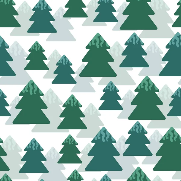 手绘绿松的无缝圣诞活动模式背景 — 图库矢量图片