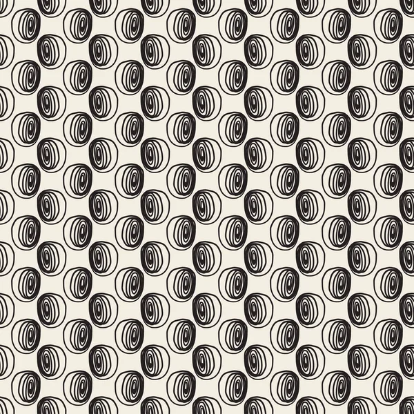 Seamless Fabric Pattern Background Com Simple Hand Draw Polka Dot — Vetor de Stock
