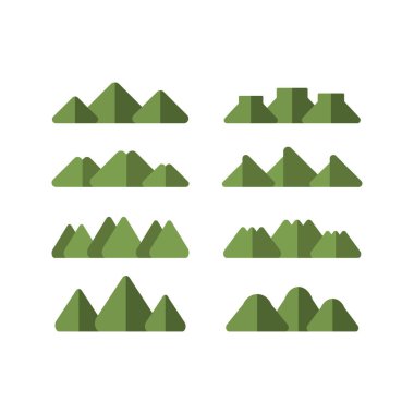 set of mountains , cartoon vector from geometry shape