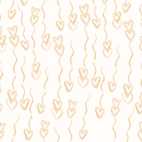 Nahtloser Streifen Valentinstag Muster Hintergrund Mit Herz Valentinskarte — Stockvektor
