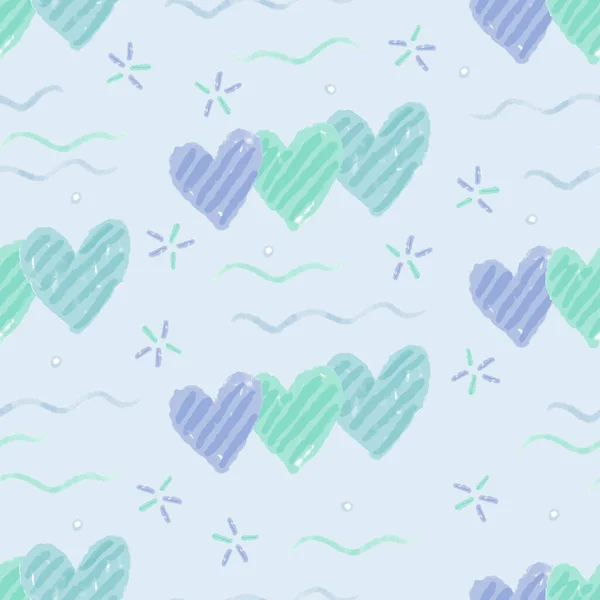 seamless  cute valentine day pattern background with hand draw heart , valentine card