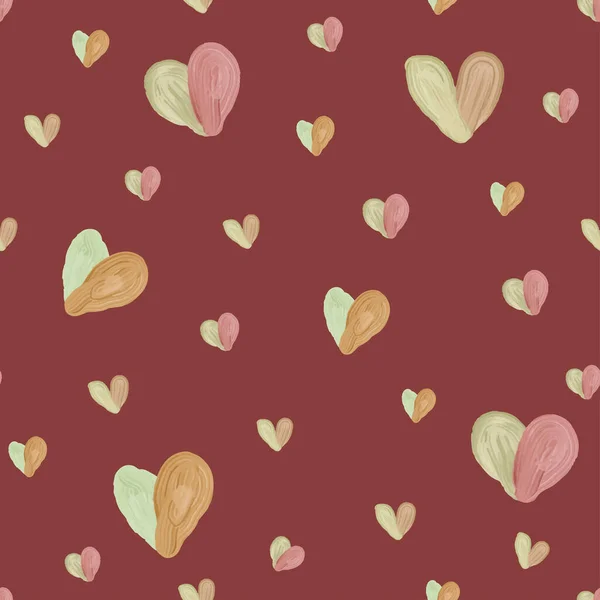 Feliz Día San Valentín Sobre Fondo Rojo Con Forma Corazón — Vector de stock