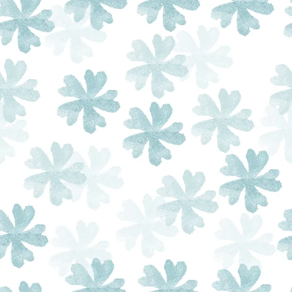 Sans Couture Doodle Fond Motif Fleur Bleue — Image vectorielle