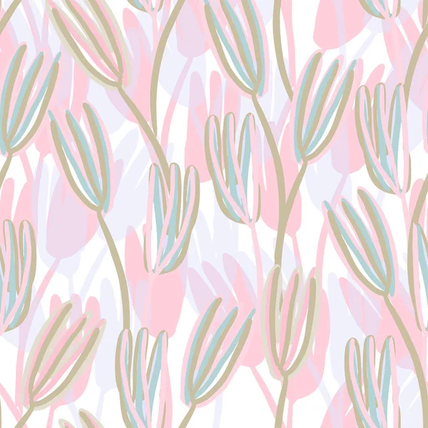 Fond Motif Fleur Abstarct Coloré Sans Couture Carte Souhaits Tissu — Image vectorielle