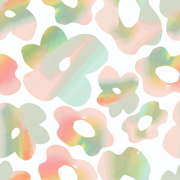 Seamless Cute Rainbow Blossom Pattern Background Greeting Card Fabric — Wektor stockowy