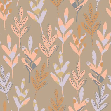 Kusursuz soyut karalama yaprakları desen arka plan, tebrik kartı veya kumaş