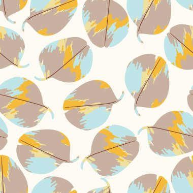 Kusursuz soyut pastel yapraklar desen arka plan, tebrik kartı veya kumaş