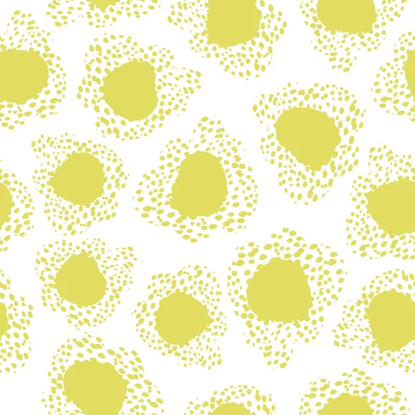 Бесшовный Ручной Работы Желтые Цветы Узор Фон Поздравительная Открытка Ткань — стоковый вектор