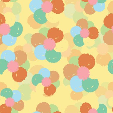 Kusursuz el çizimi pastel çiçekler nokta şekli arkaplan, tebrik kartı veya kumaş