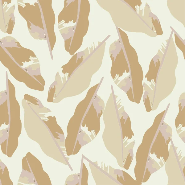 Nahtlos Pastellfarbene Abstrakte Blätter Muster Hintergrund Grußkarte Oder Stoff — Stockvektor