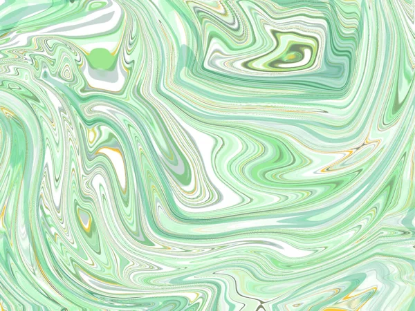 Abstract Green Fluid Wave Pattern Background Marble Greeting Card Fabric — ストック写真