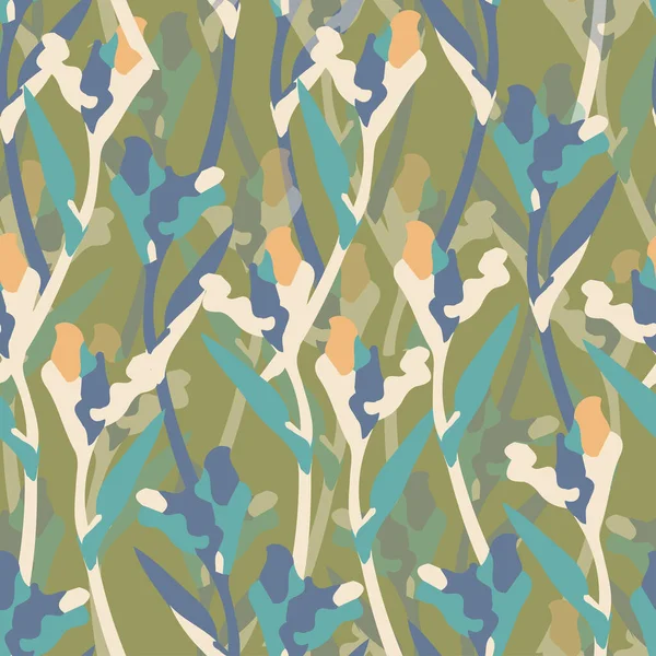 Seamless Mixed Multicolour Wallflowers Pattern Background Greeting Card Fabric — Wektor stockowy