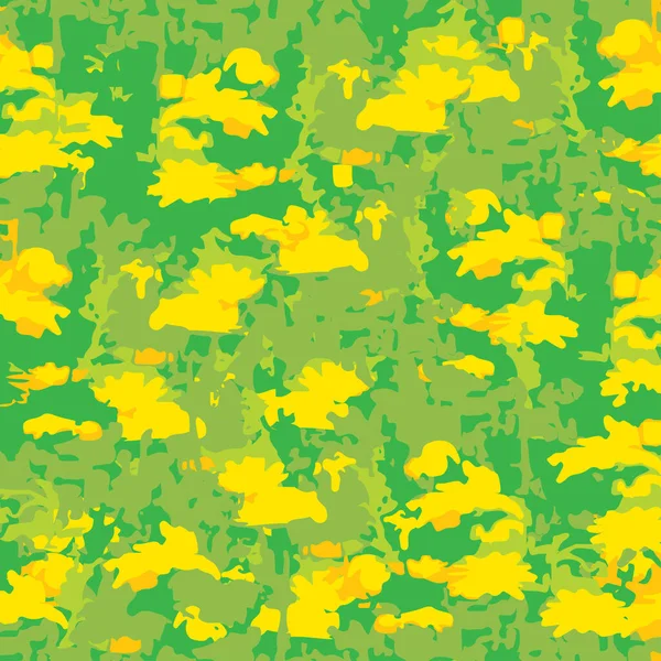 Nahtlose Pflanzen Muster Hintergrund Mit Abstrakten Blumenfeld Grußkarte Oder Stoff — Stockvektor