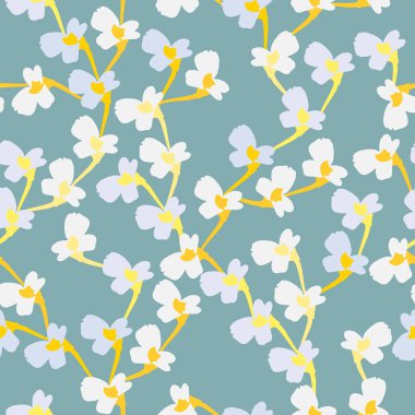 Çiçekli asmalar, tebrik kartları veya kumaşlarla kusursuz bitki desenli arka plan