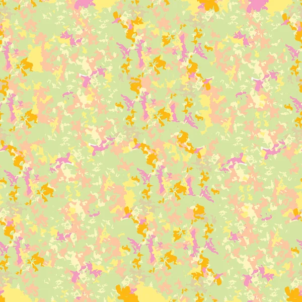 Seamless Plants Pattern Background Camouflage Flowerfields Greeting Card Fabric — Vetor de Stock