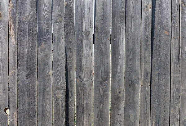 Выветриваемая Серая Деревянная Ограда Ржавыми Ногтями Текстурой Старого Дерева Солнечном — стоковое фото
