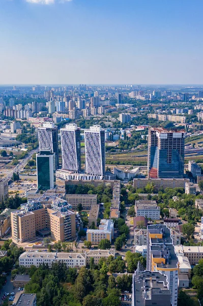 Aerial Photography Residential Areas Kyiv View Residential Areas Green Parks — Stock Photo, Image