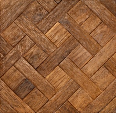 Birbirlerine mükemmel şekilde uyan koyu meşe ağacından yapılmış güzel bir ahşap panel. Elmas desenli düzgünce yerleştirilmiş. Doku ve anlamlı ahşap arkaplan.