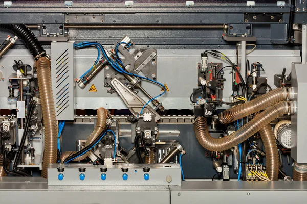 Fragment Mécanismes Contrôle Interne Systèmes Enlèvement Copeaux Dans Une Machine — Photo