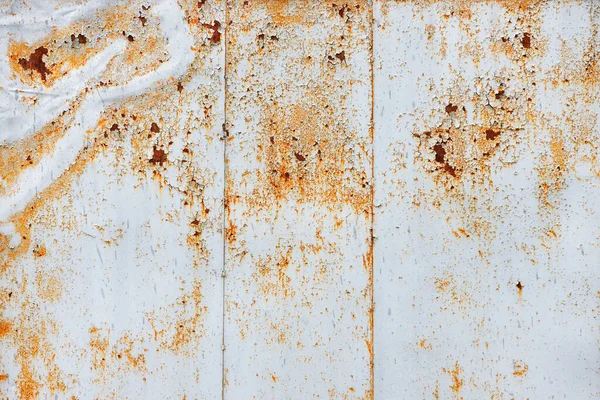 Текстура Металевого Листа Покрита Старою Сірою Пілінговою Фарбою Плямами Іржі — стокове фото