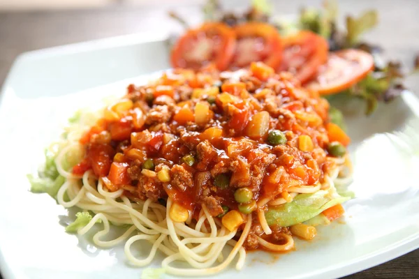 Spaghetti rundvlees bolognese — Stockfoto
