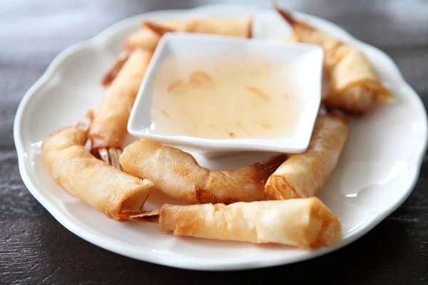 Fried Spring Roll also known as Egg Roll — Stock Photo, Image