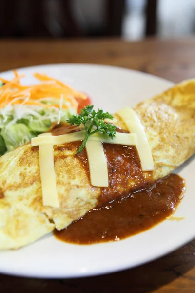 Omelette riz, omurice, nourriture japonaise — Photo