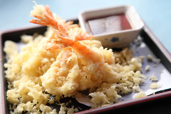 Tempura gebakken garnalen Japanse stijl — Stockfoto