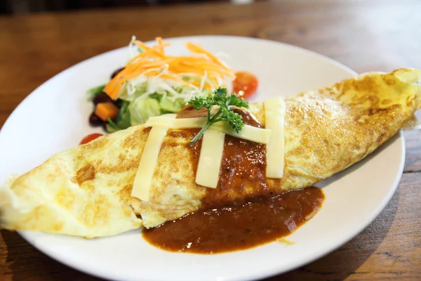 Omeleta rýže, omurice, japonské jídlo — Stock fotografie