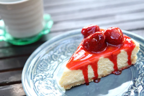 Tarta de queso fresa — Foto de Stock