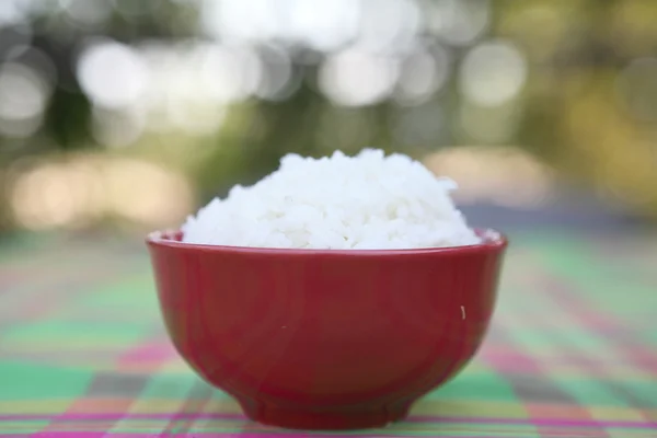Renkli arka plan üzerinde pirinç — Stok fotoğraf