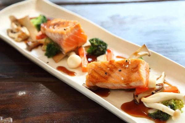 Salmon teriyaki — Stock Photo, Image