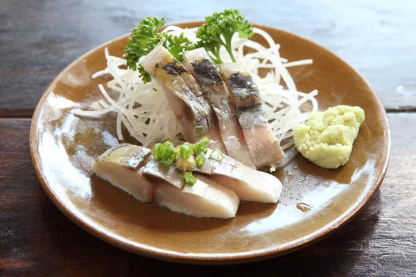 Saba sashimi, macrou — Fotografie, imagine de stoc