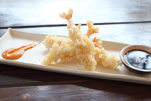 Tempura gebratene Garnelen japanischen Stil — Stockfoto