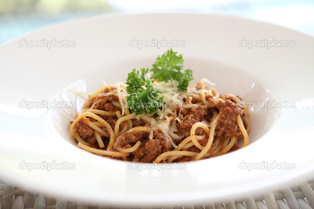 Spaghetti beef bolognese Stock Photo by ©piyato 21392151