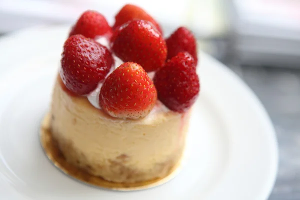 Strawberry cheese cake — Stock Photo, Image