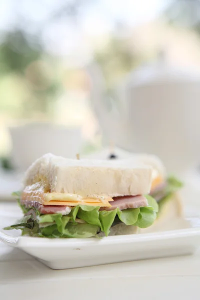 Sandwich Schinken und Käse — Stockfoto