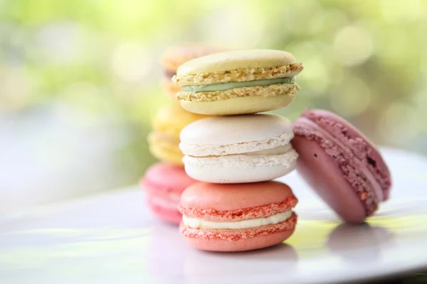 Macaron colorido de perto — Fotografia de Stock